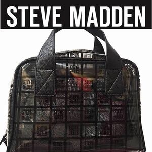 Steve Madden Block Logo Solid &‎ Clear Cosmetic Case
